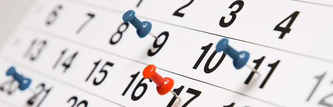 Save the date: a year filled with major events