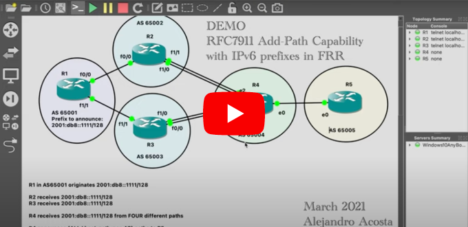 Demo RFC 7911 – BGP Add-Path en BGP
