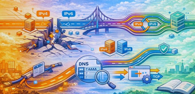 Como evitar a fragmentação do espaço de nomes em ambientes IPv4/IPv6